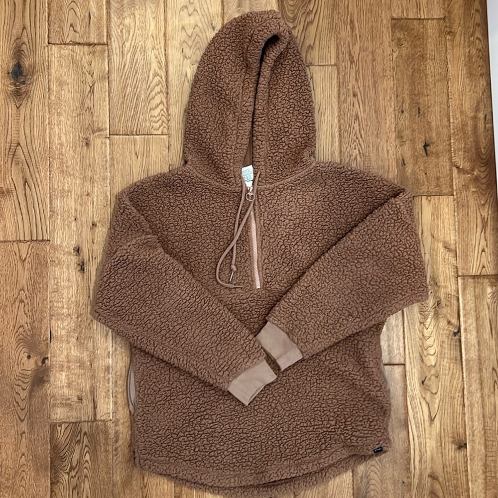 VICTORIAS SECRET Sherpa Hooded Pullover Size Small